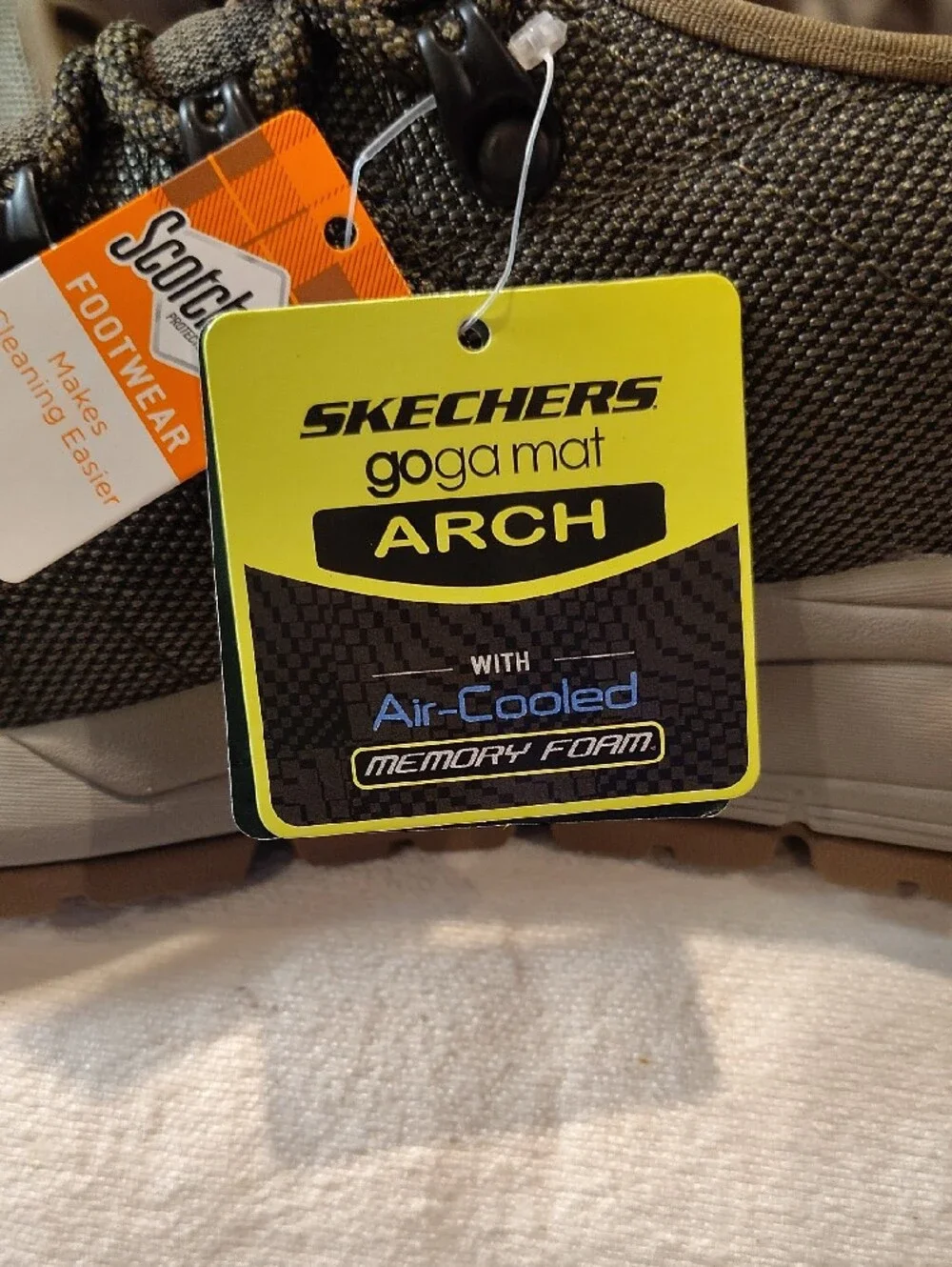 Skechers Men's Dark Green and Tan Outdoor Lace-Up Athletic Shoes